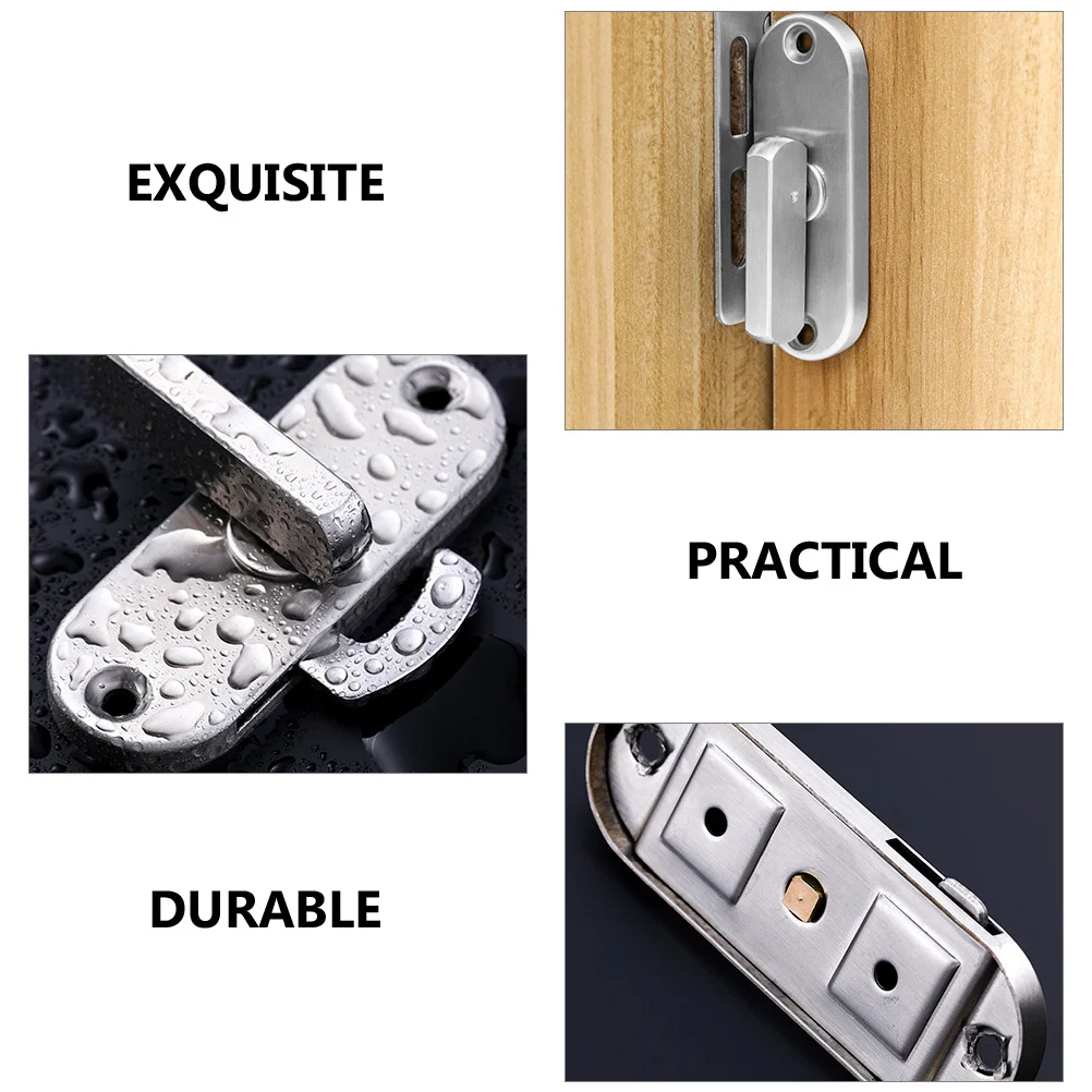 

1 set 1 Set 304 Stainless Steel Sliding Door Latch Heavy Duty Safety Bolt For Barn Bathroom Pocket Door Lock Hardware Fittings