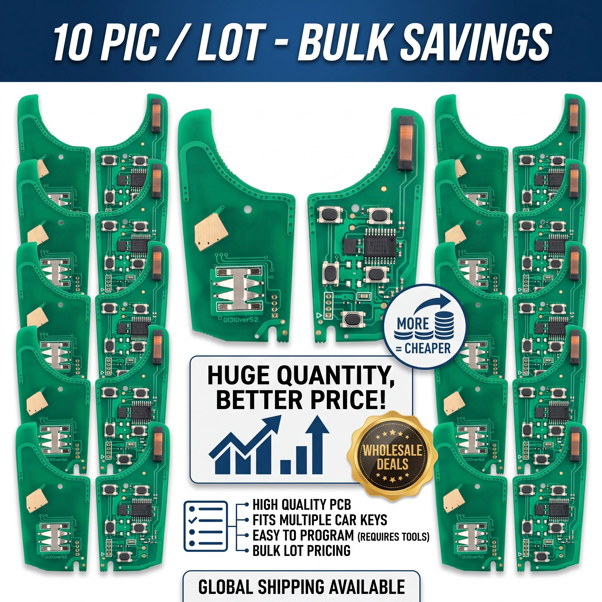 10PCS OHT01060512 Auto Remote Circuit Board ASK4B/ 5B ID46 Chip Semi-Intelligent Car PCB Panels For Buick Chevrolet Opel GMC