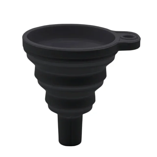 Funil líquido de silicone universal para óleo do motor e gasolina, Fluido da arruela do carro, portátil, dobrável, automático