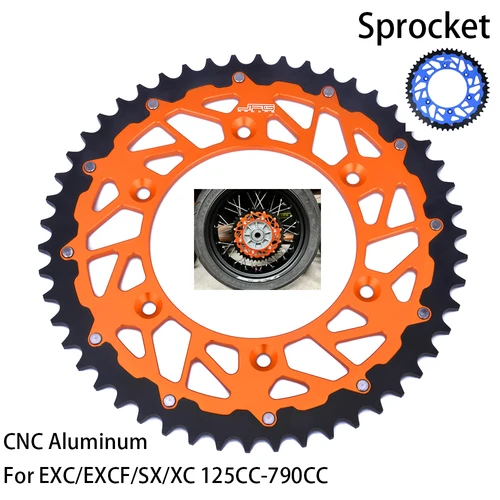 Piñón de cadena trasero de motocicleta para KTM 125- 690 125 200 250 350 400 450 525 530 560 600 620 690 bicicleta todoterreno 1993-2016
