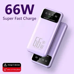 2023New Power Bank 30000mAh 66W Dual Port Super Fast Charging Portable EXternal Battery Charger For iPhone  Huawei Samsung