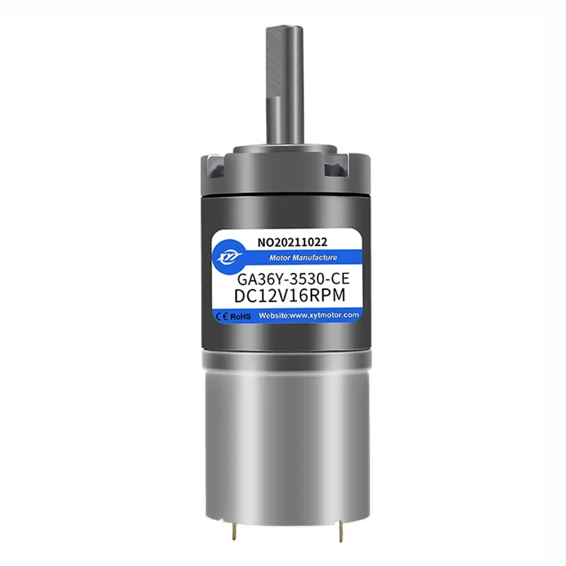 GA36Y-3530 12V24V Micro DC Geared Motor 8~1621 RPM Shaft 6 8mm Planetary Gear Speed Regulation High Torque Low Speed Small Motor