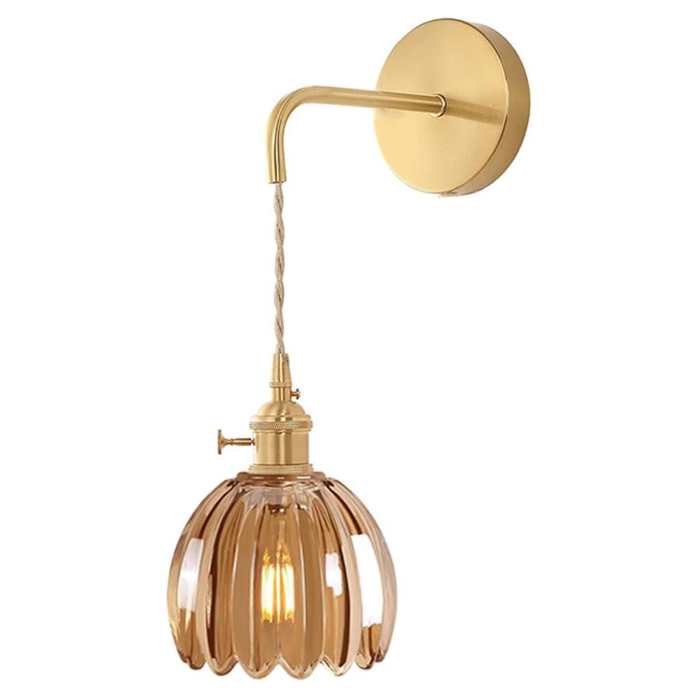 Lámpara LED de pared de cristal moderna, aplique de pared vintage, decoración para comedor, sala de estar, cocina, pasillo, pantalla de cristal, lámpara de pared, lámpara led