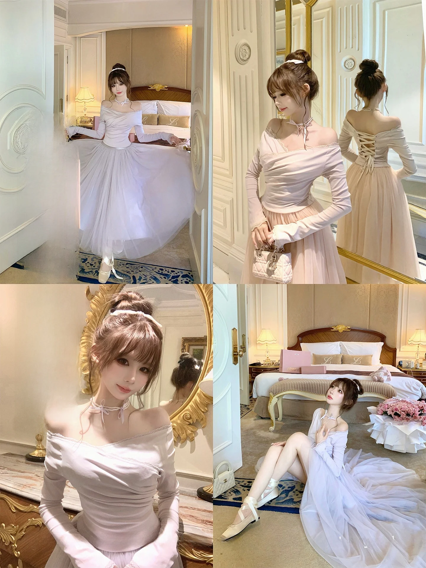 elegant-double-color-lace-knitted-top-skirt-by-sisi-jiang-ballet-dream-series-long-sleeve-slim-fit-casual-summer-dress