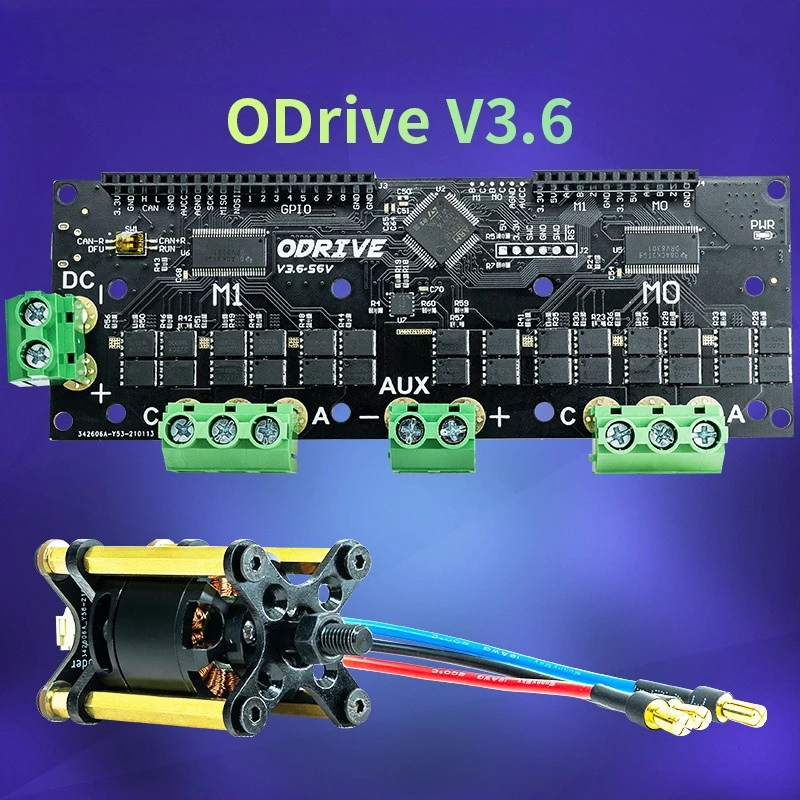 

ODrive3.6 FOC BLDC Servo Dual Motor Controller