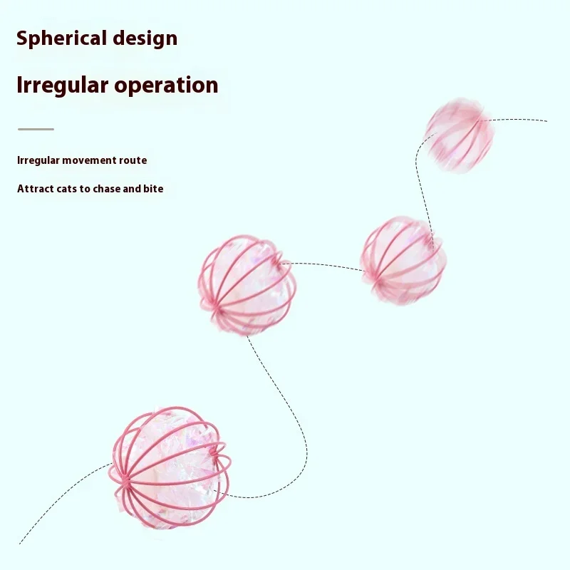 Kulista goniąca zabawka dla zwierząt, pierścień do klatki dla kota, interaktywny papier, piłka z zabawkami Self-Hi,