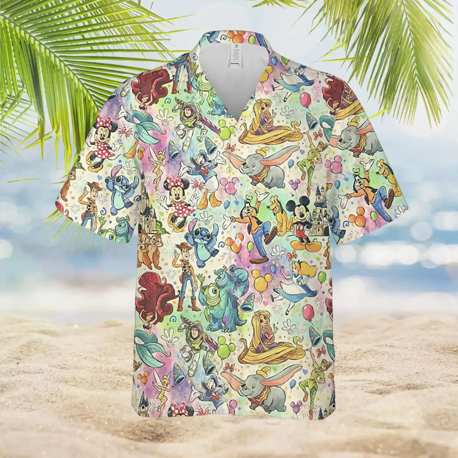 2024 Disney Magical Hawaiian Shirt Men\'s Women\'s Shirt Disney Castle Hawaiian Shirt DisneyWorld Pooh And Friends Hawaiian Shirt