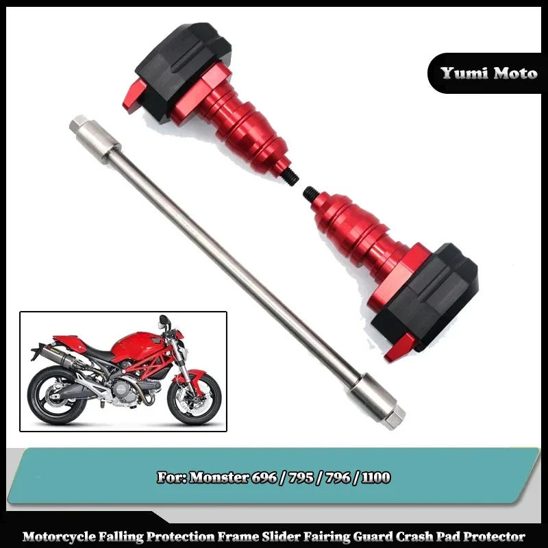 

Motorcycle CNC Aluminum Falling Protection Frame Slider Fairing Guard Crash Pad Protector For DUCATI Monster 696 795 796 1100/S