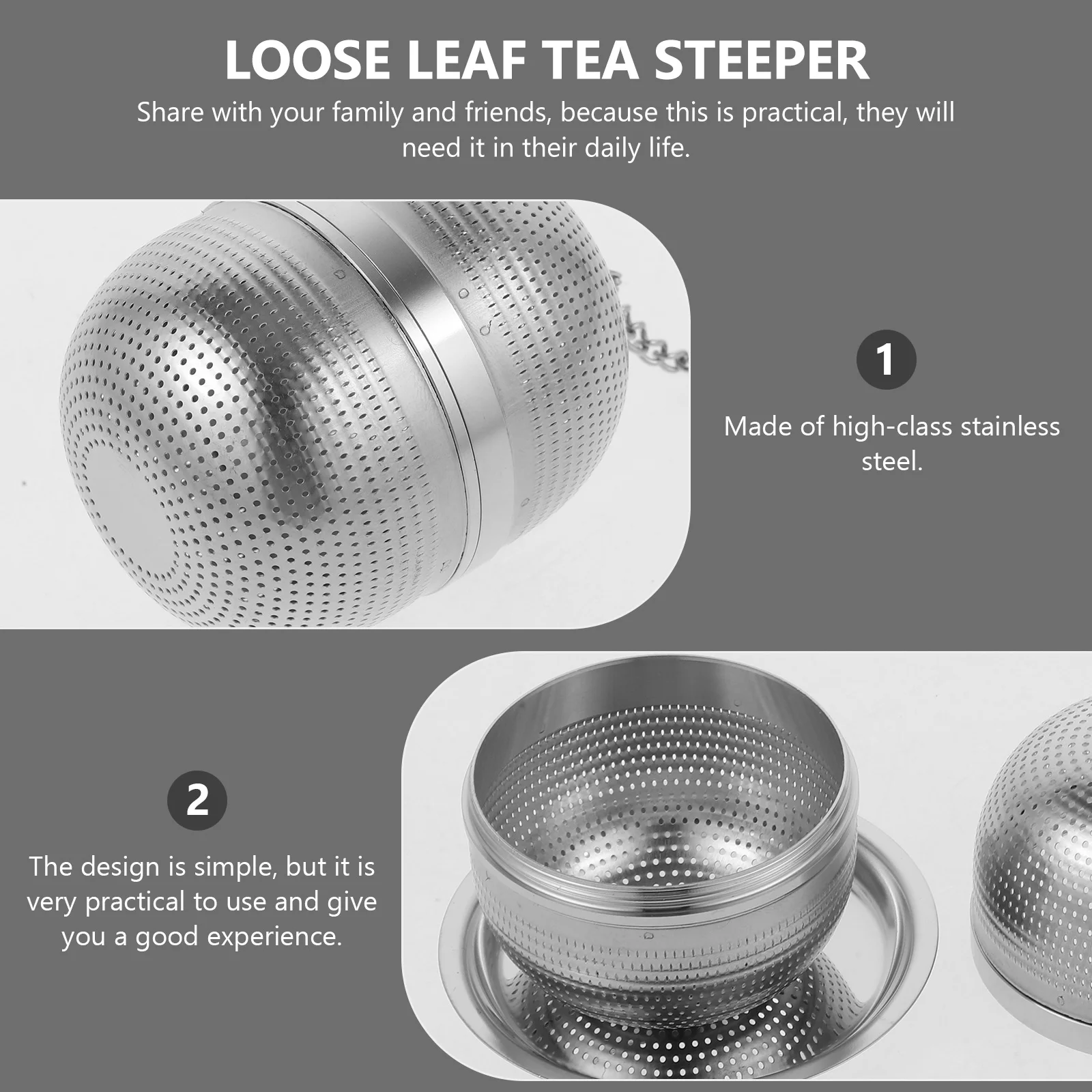 

Stainless Steel Strainer Set Fine Mesh Filter For Loose Leaf Infuser Cup Kitchen Tea Tools Portable Tea Steeper
