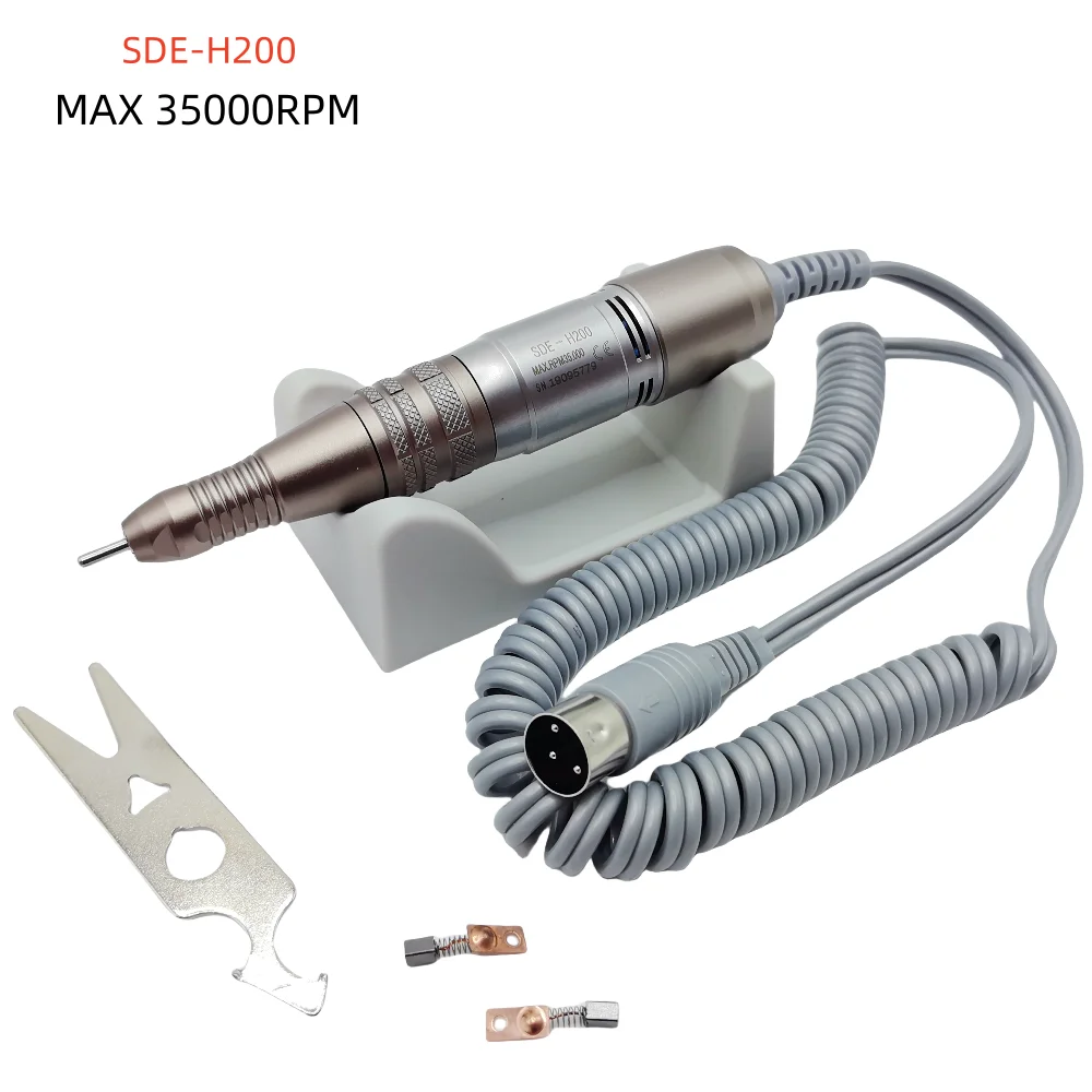 35000RPM SDE H200 Electric Nail Sander Handle Micromotor Polishing Machine Handpiece 2.35mm For Strong 210 Marathon Control Box