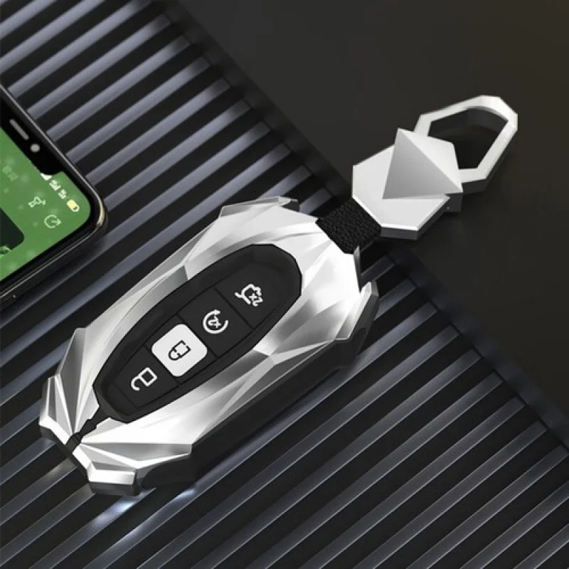 

A+ Zinc Alloy Silicone Car Smart Key Fob Case Cover Holder For Lincoln MKZ MKC MKX