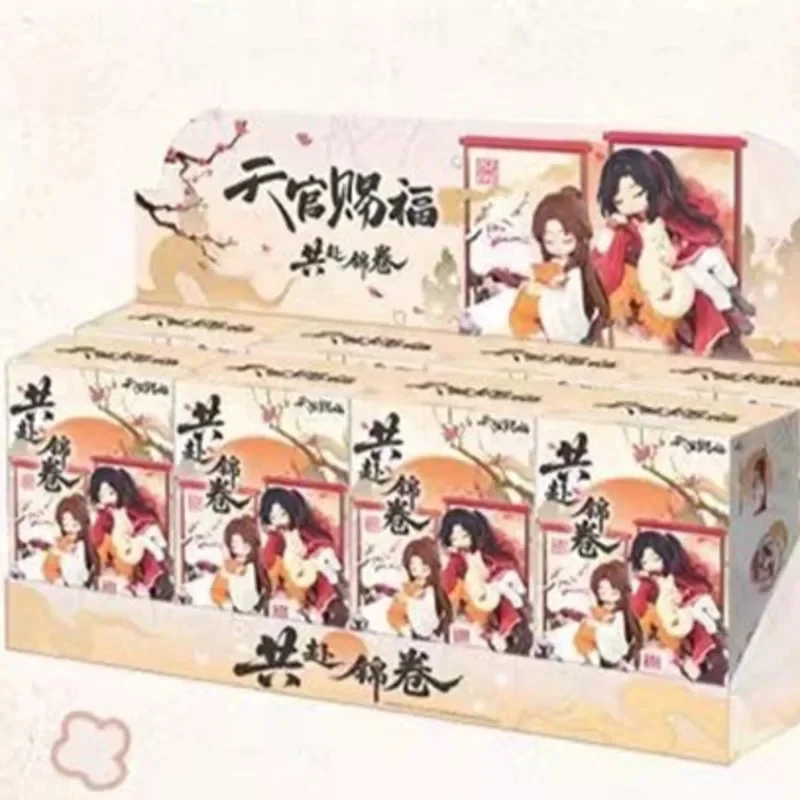 Anime 2D TGCF 8 Caja Sorpresa Heaven Official Blessing Scroll Blind Box CoJourney Brocade Series Mercancía Otaku Artículos Coleccionables