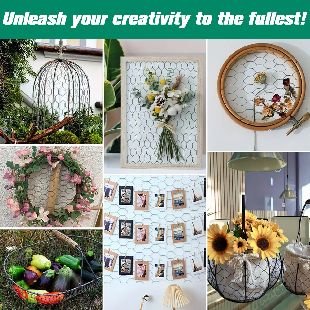 

Куриная проволока 39,37x1200 дюймов, шестиугольная сетка, садовый забор, барьер, антикоррозийная проволока для курятника, кролика, ограждения для домашних животных, кроликов, курицы