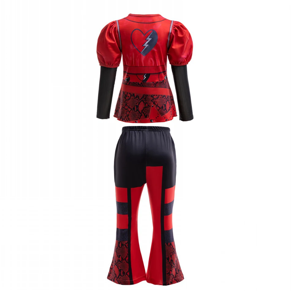 Halloween Descendants film Cosplay Costumes For Kids Movie Rise Red Chloe Princess Dress Girls Jacket Coat Pants Uniform