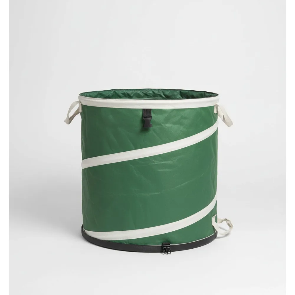 

32-Gallon Collapsible Trash Can with Hard Bottom - Yard Waste Bag, RV Camping Bin, Laundry Hamper