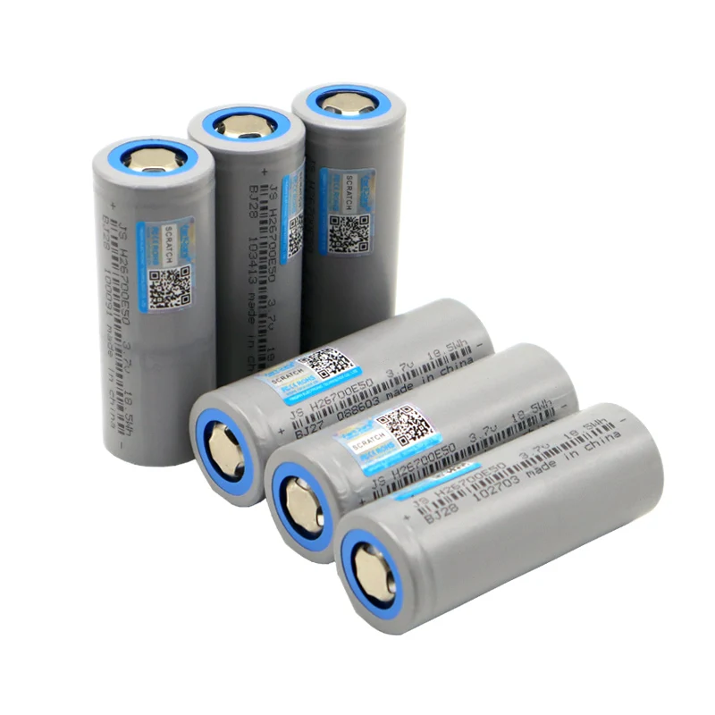 New Original 3.7V 26700 5200mah Lithium Rechargeable Battery Power 5c 25a Max 8c 40A Discharge batteries