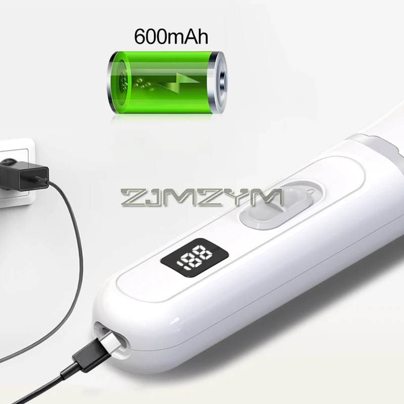 ชุดกรรไกรตัดขนสุนัขเสียงที่ตัดขนชาร์จไฟได้เครื่องโกนเล็บที่เงียบไร้สายสำหรับแมว