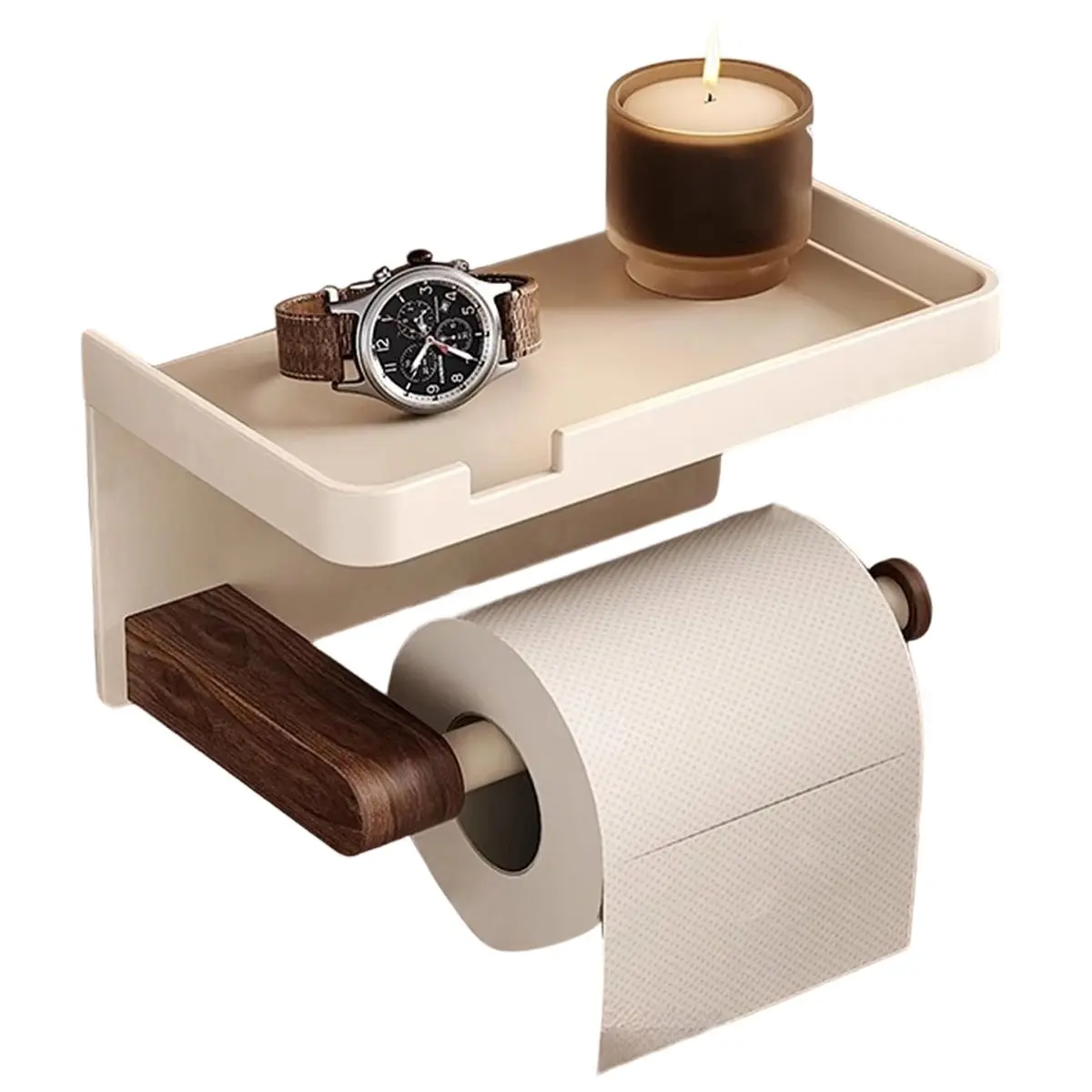 Napkin Face Towel Tissue Boxes Modern Wall-Mounted Cotton Pads Retro Tissue Boxes Kitchen Wood Storage B
