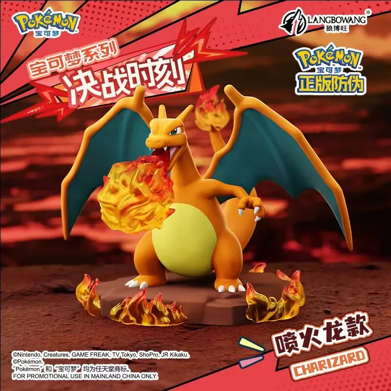 10cm Pokemon Figure Set, Charizard Blastoise Venasaur Arcanine Lapras, PVC Action Model Statue for Collection Display Gift