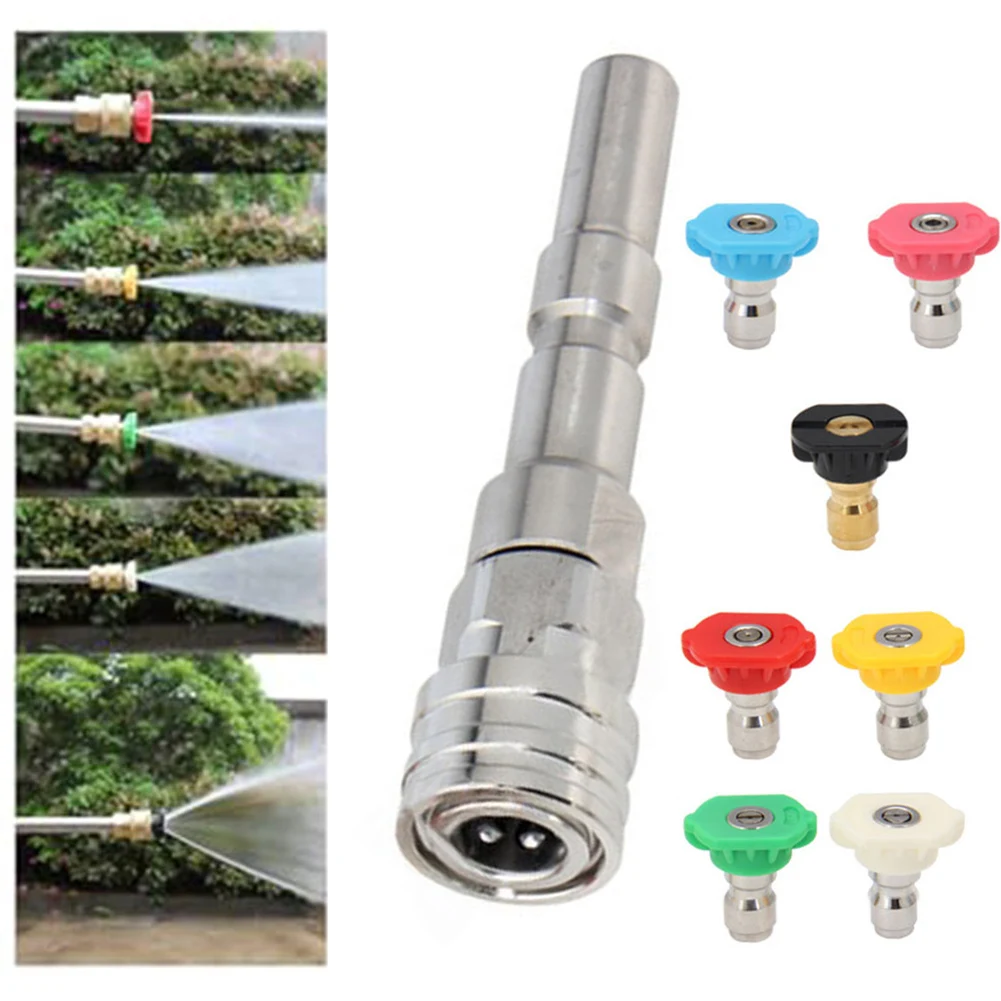 

High Pressure Washer Adapter High-pressure Car Wash Water Adapter PA Foam Pot Nozzle Connection Extension Rod Car Accessories