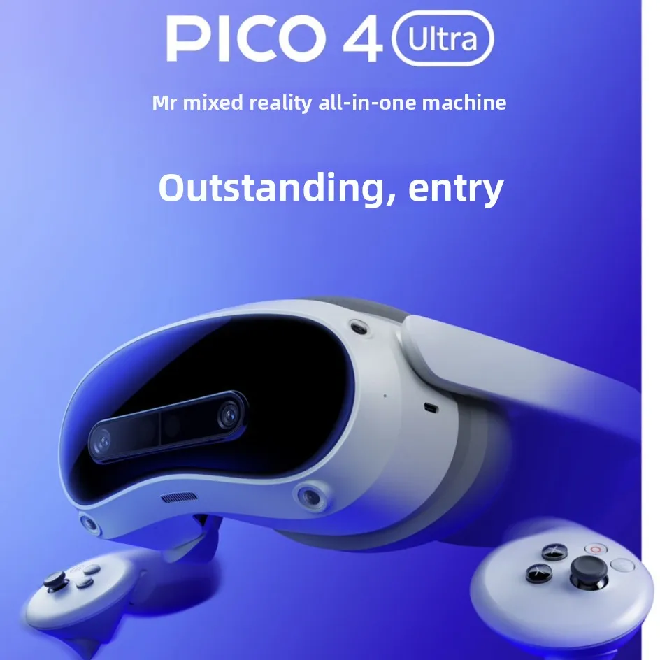 PICO 4 Ultra MR Mixed Reality All-in-One VR Headset 4K Ultra HD Smart Glasses Immersive Somatosensory Gaming & Video Cast Device