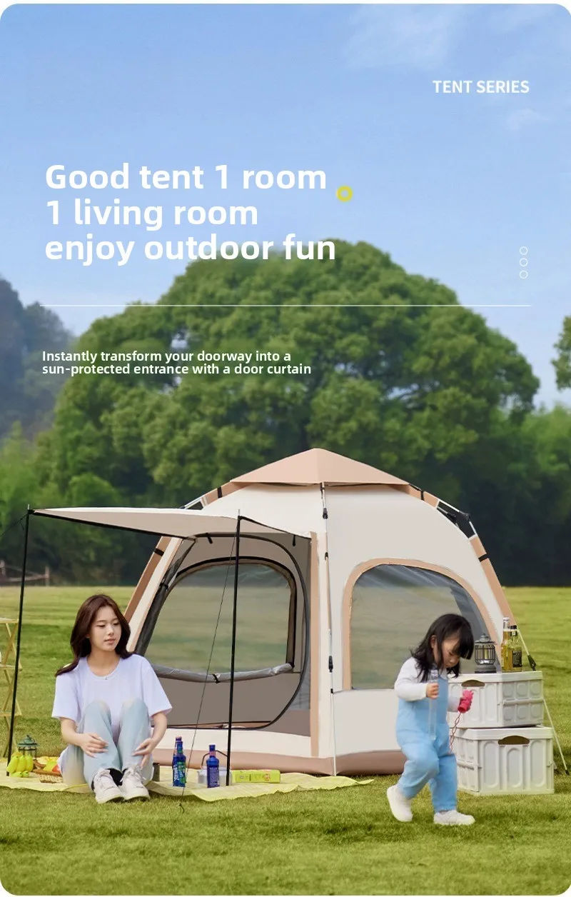 Extreme Step Portable Automatic Hexagonal Camping Tent Waterproof UV Protection Large Space Outdoor Leisure Shelter