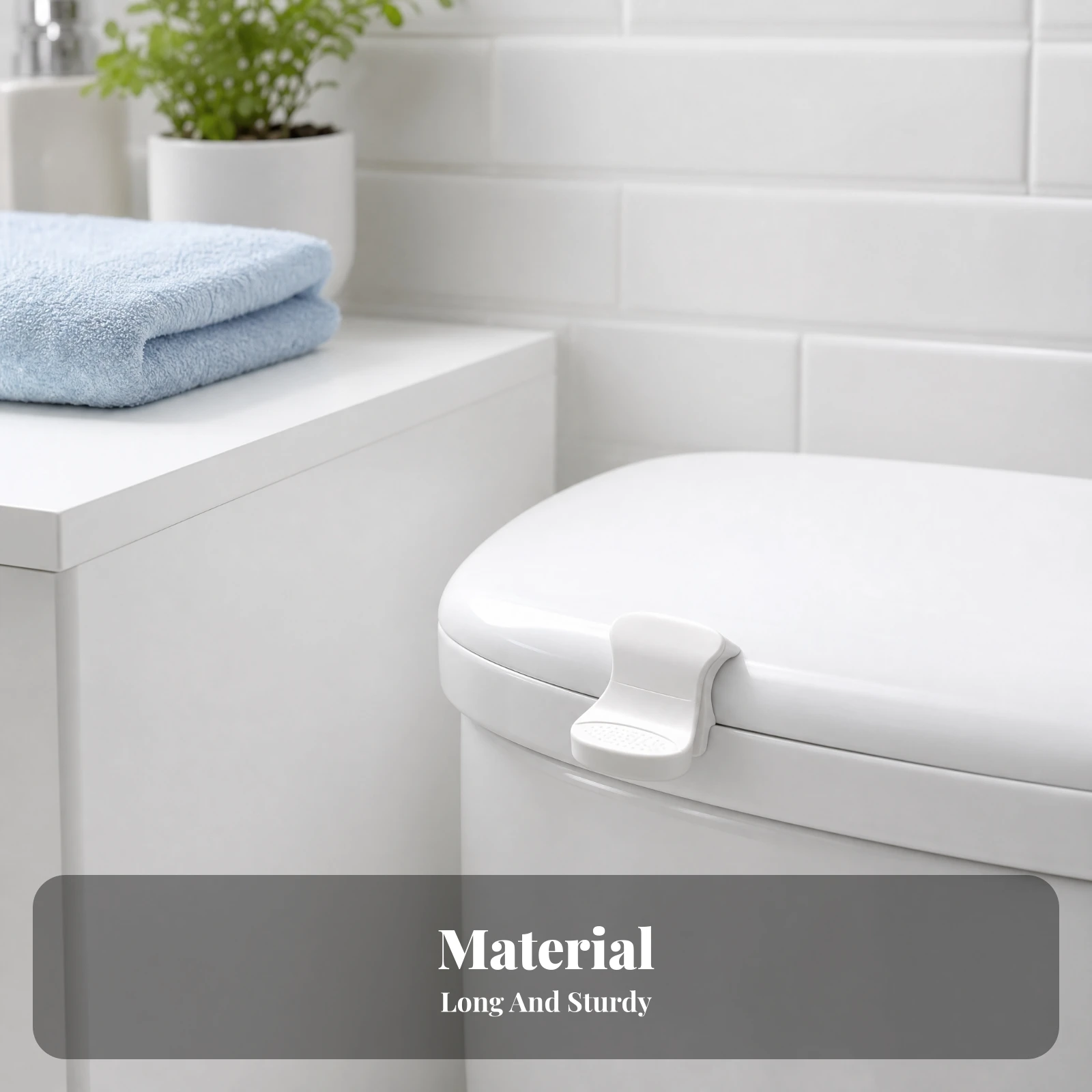 Toilet Seat Lifter Handle Rounded Edges Snap-on Toilet Seat Handle Bathroom Accessory Handstouchless Hygienic
