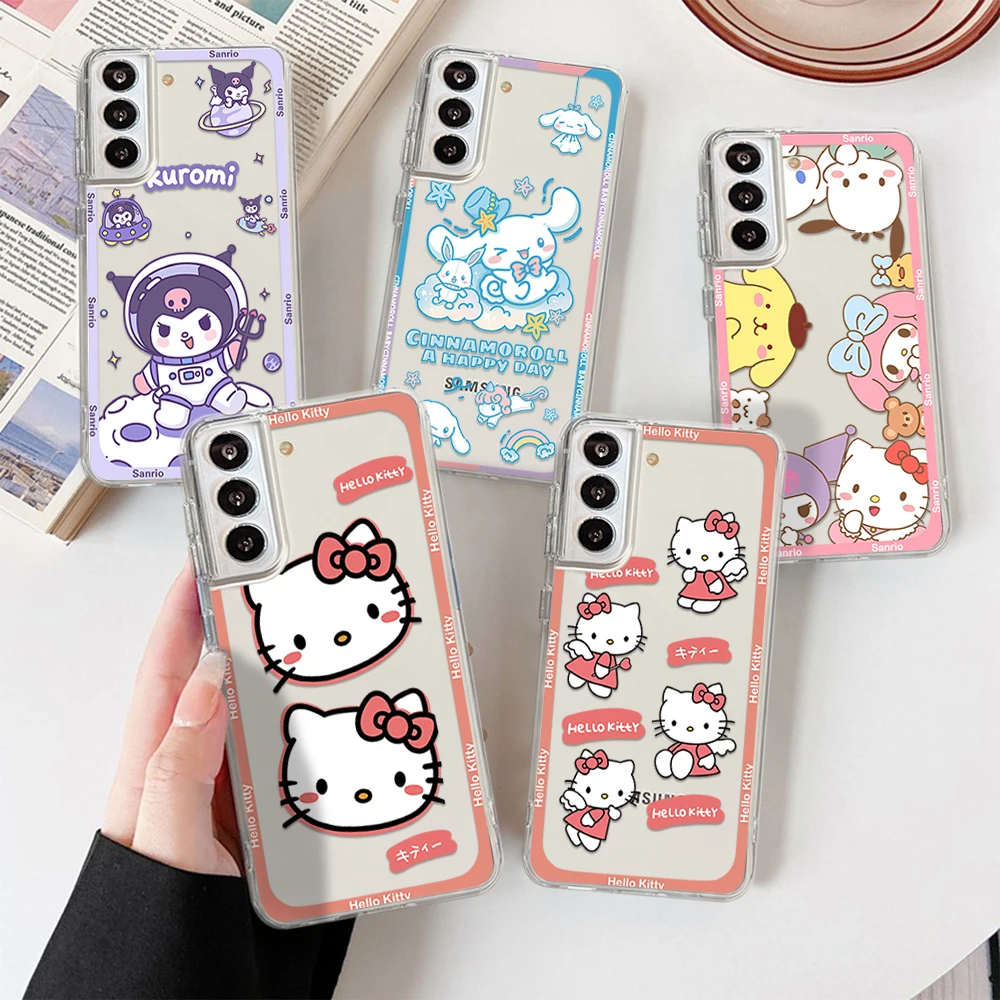 Funda de Teléfono Aoger Sanrio Melody Phone Case for Samsung Galaxy S 24 23 22 20 21 PLUS ULTRA Silicone Soft Shockproof Covers