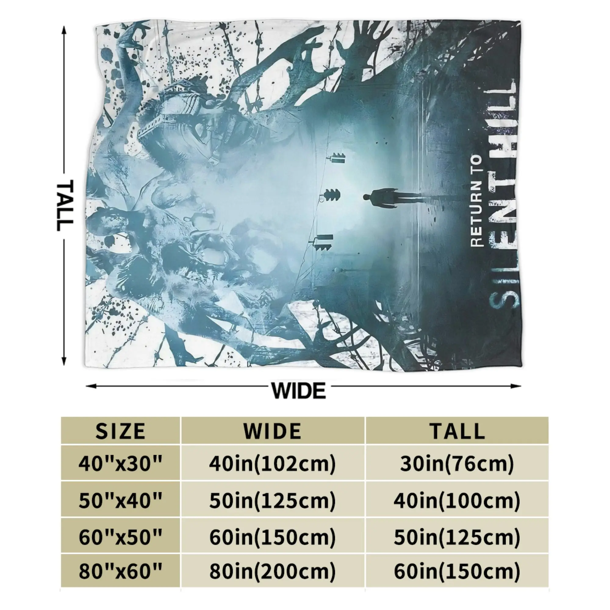 العودة إلى فيلم سايلنت هيل 2026 بطانية متعددة الأحجام بطانيات رمي فائقة النعومة ودافئة للأريكة والسرير