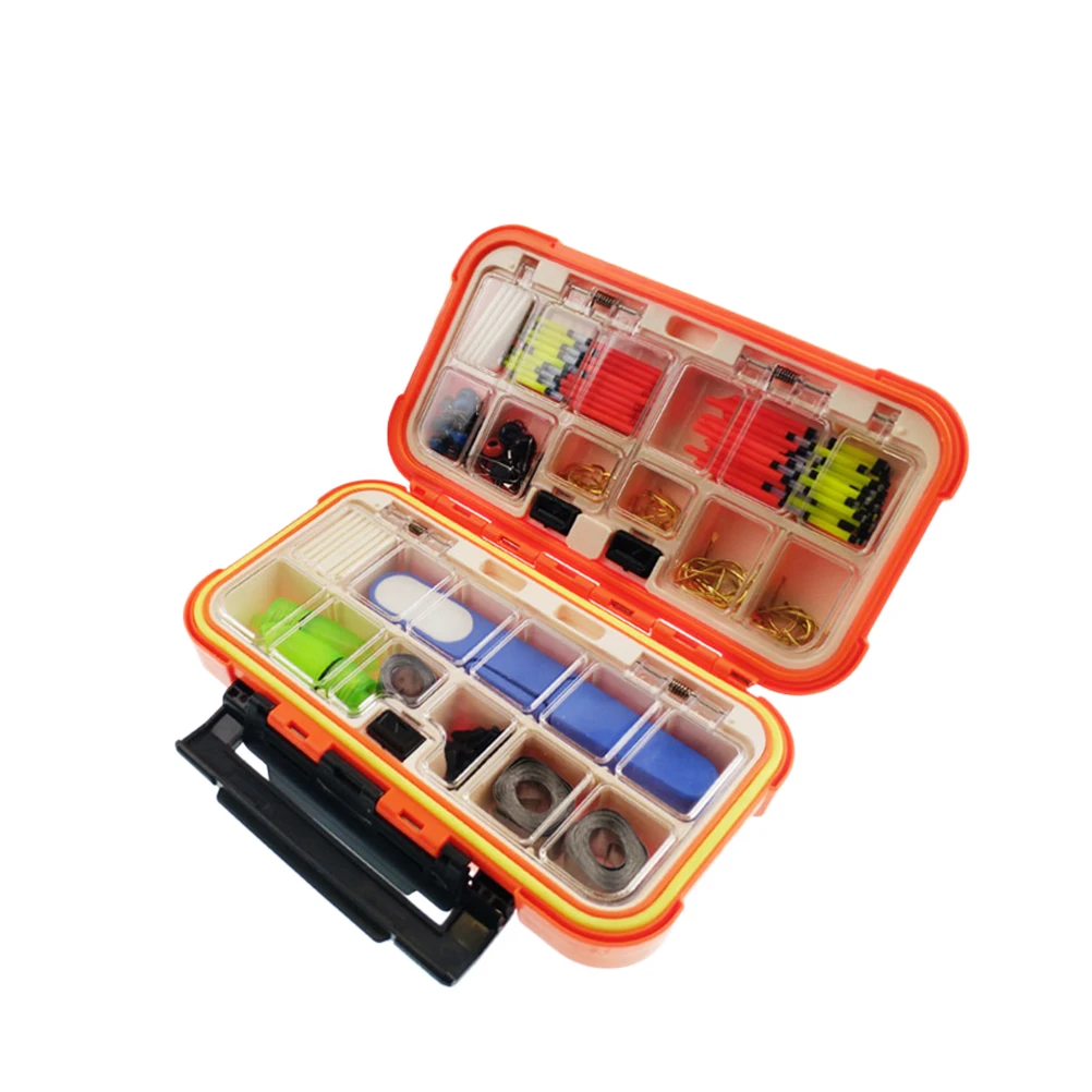 

Fishing Hook Box Size M Waterproof Impact Resistant Compression Proof Fishing Tackle Storage Case Orange Large Capacity