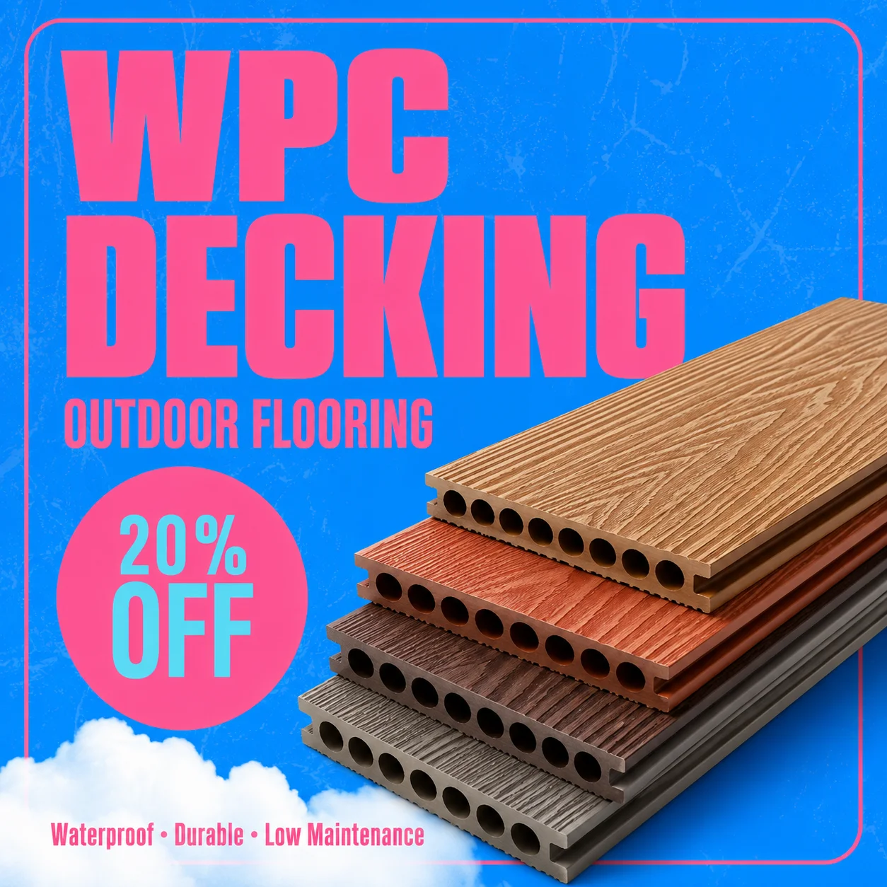 Tarima de WPC para Piscina, Suelo Compuesto para Exteriores, Resistente al Agua, Tablero de Madera y Plástico para Jardín, Patio, Terraza, Balcón
