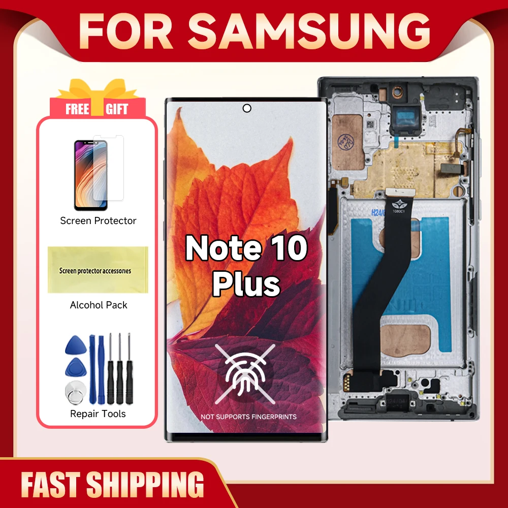 TFT Note 10 Plus For Samsung 6.8\'\'For Note10+ N975F N975 N975W LCD Display Touch Screen Digitizer Assembly Replacement