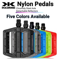 Bicycle Pedals Ultralight Non-slip Nylon Waterproof Footrest Road BMX MTB Road Flat Platform Bike For 14mm Road Bicycle MTB Part