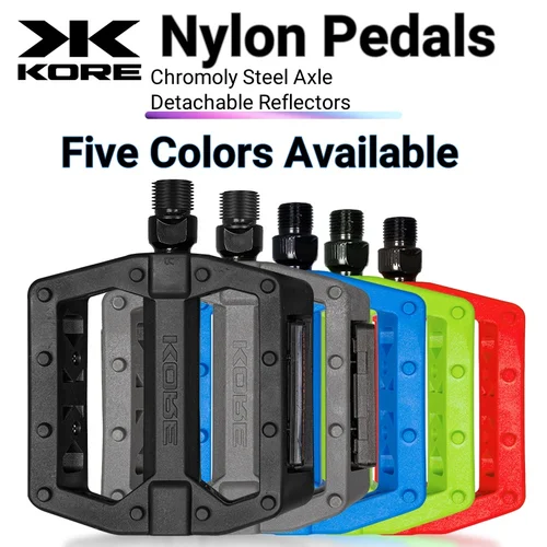 Pedales de bicicleta ultraligeros antideslizantes de nailon, reposapiés impermeable para carretera, BMX, MTB, plataforma plana para bicicleta de carretera de 14mm, pieza de MTB