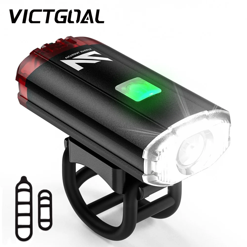 

VICTGOAL 2-IN-1 Bike Helmet Light USB Flashlight LED Cycling Handlebar Front Rear Lamp Waterproof MTB Taillight Bike Headlight