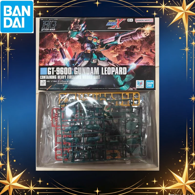 New Product Original Bandai HGAW 1/144 GT‑9600 Gundam Leopard After War Gundam X Heavy Firearms Mobile Suit Gunpla Collectible