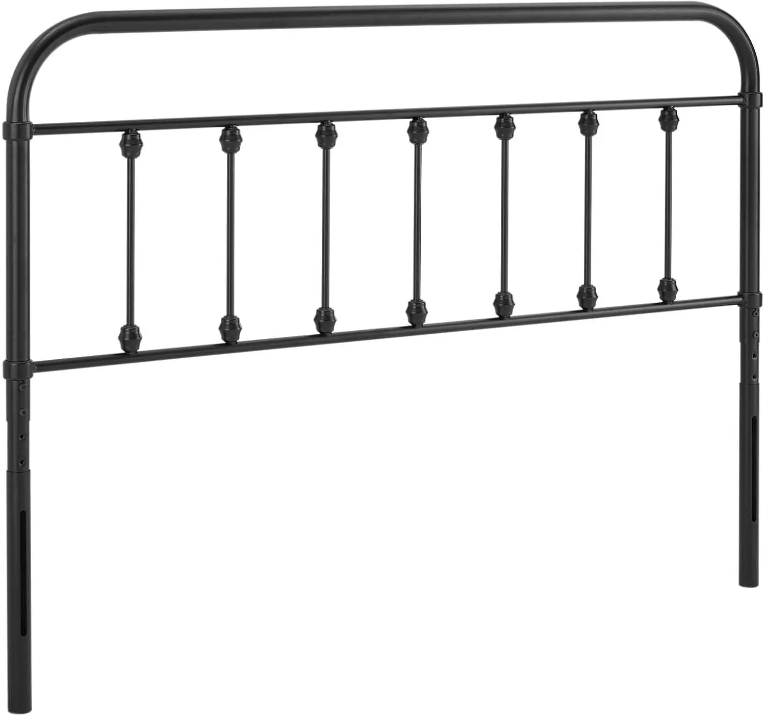 Twin Size Headboard, Metal Construction, Black Finish