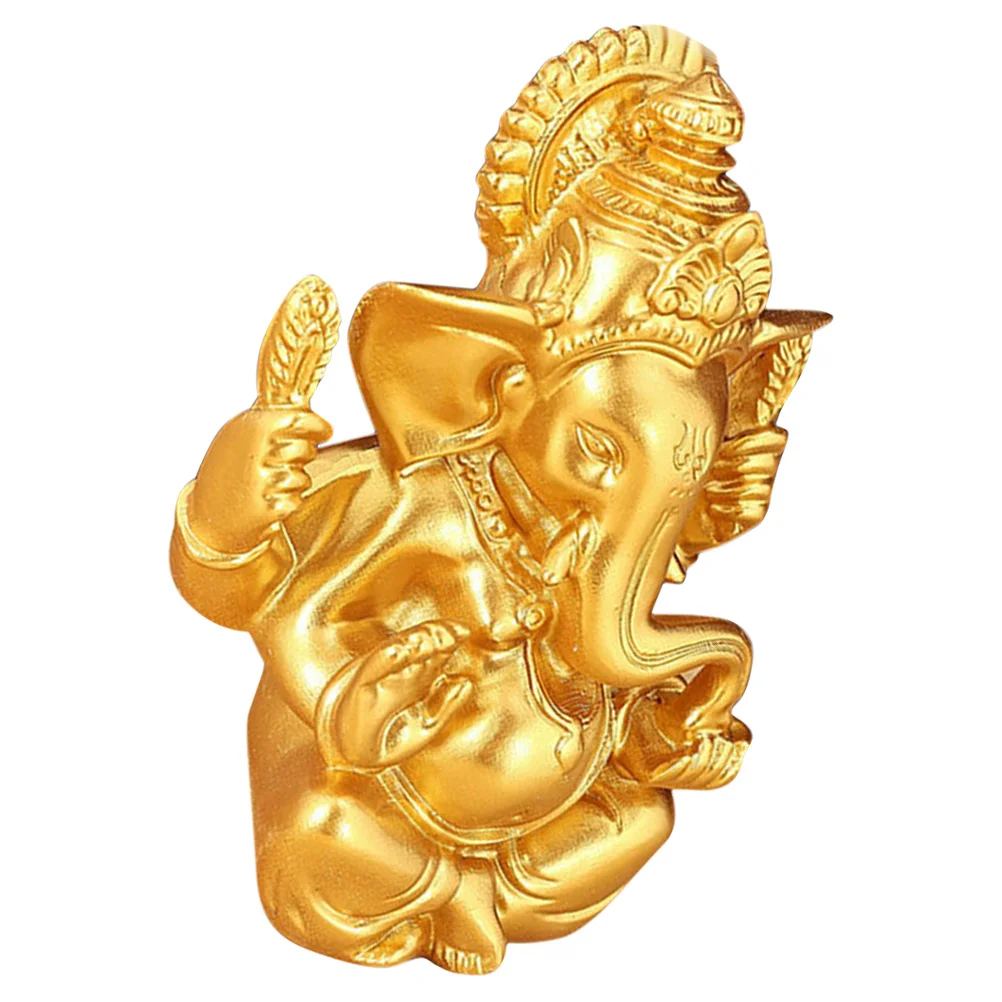 

Statue Resin Craft Vintage Home Decor Desktop Ornament For Office Temple Kitchen Elephant God Sculpture