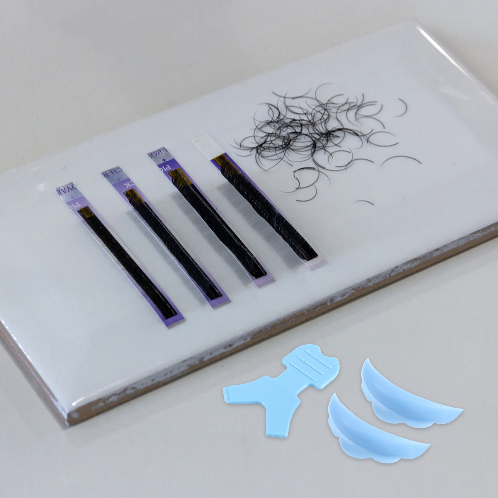 

10 Pairs Eyelash Curler Silicone Patch Perming Hair Lift Brush Shield Pads Blue Women Beauty Fits Eye Shapes Lashes Straight Y