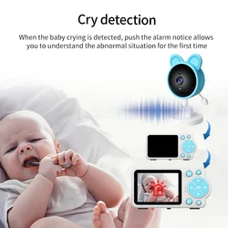 Nuovo baby monitor video wireless da 2,8 pollici per visione notturna, monitoraggio della temperatura, chiamate audio bidirezionali, telecamera di sicurezza per baby sitter