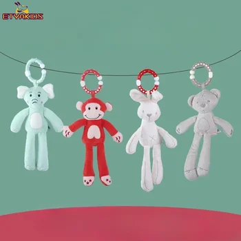 新しい赤ちゃんガラガラモビール幼児幼児のおもちゃベビーカーベッドぶら下げウサギ象ベビーベッドぶら下げベルぬいぐるみ 0-12 ヶ月