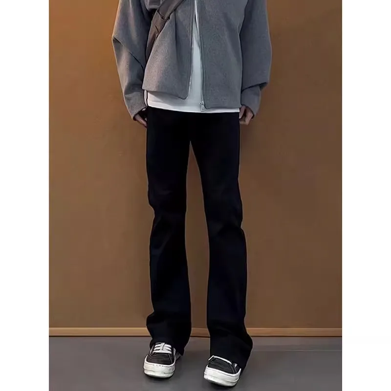 

Bla Slim Fit High Waist Straight Leg Jeans Men's Sle Le Blade Knife Bootcut Pants Wear Resistant Cotton Polyester Blend
