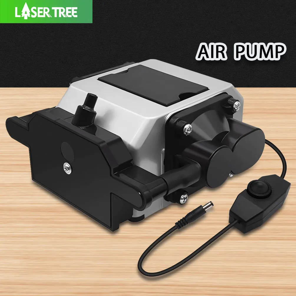 LASER TREE 26L/Min Air Assist Pump Low Noice Adjustable Speed Full Metal Air Compressor for Laser Cutting Module Laser Engraver