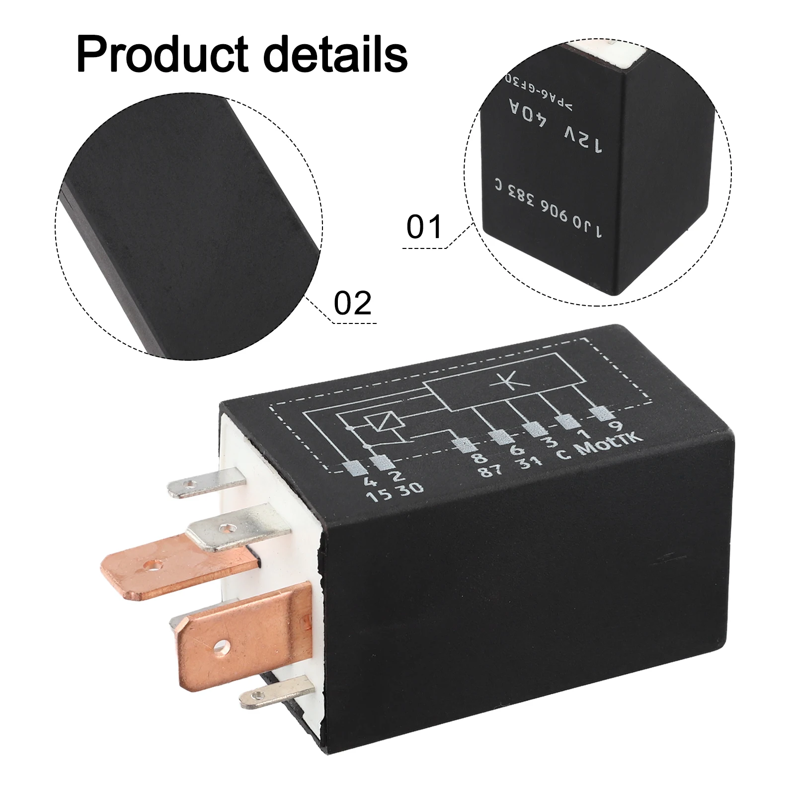 

Обновление реле Номер OEM 1J0906383 Ремонт автомобилей Пластиковый материал Стабильные характеристики Размеры как показано на картинках