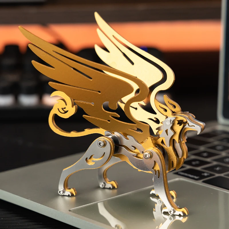 MOKR Farbe Neue Griffin Tier 3D Metall Puzzle Spielzeug Puzzle DIY Puzzle handgemachte Modell Weihnachten Neujahr Geburtstag Geschenk