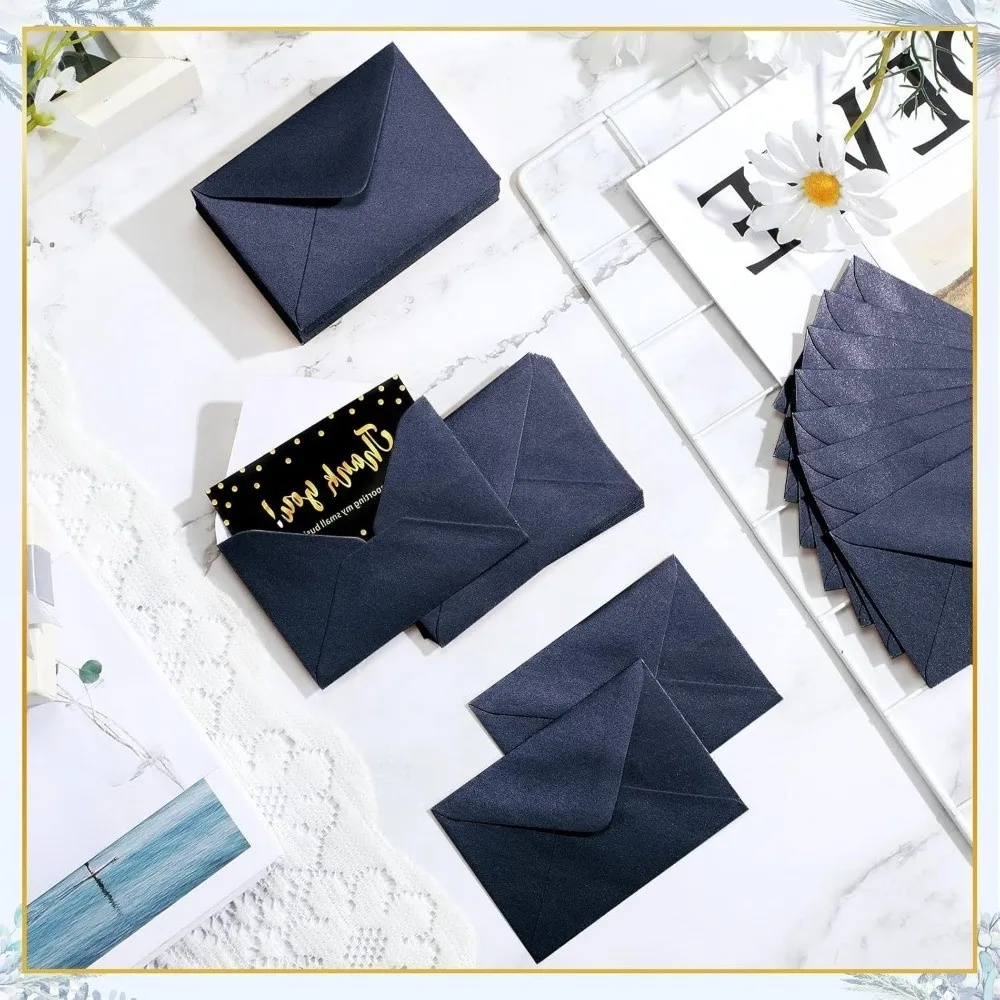 50pcs 10x7cm Blank Envelope Gold Color Vintage Style Invitation Envelope Business Size Greeting Card Envelope Business Letter
