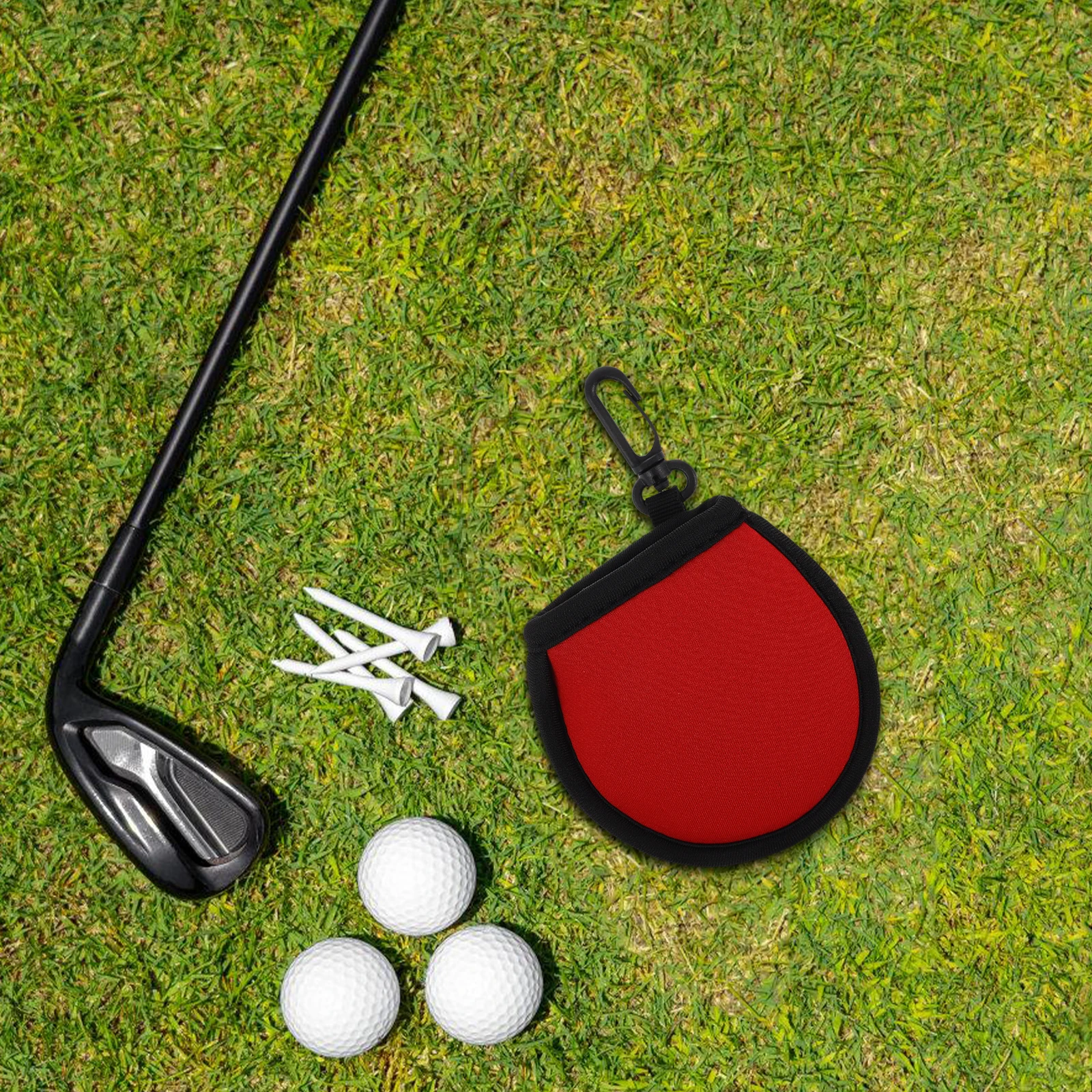 

Golf Ball Protector Durable Neoprene Cleaning Pouch Velvet Lining Portable Golf Tool Outdoor Sports Golfs Ball Holder Bag
