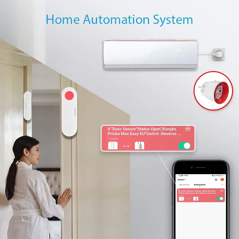Tuya WiFi Smart Steckdose EU mit Power Monitoring Timing Sprachsteuerung Funktioniert mit Alexa Google Home Smart Life