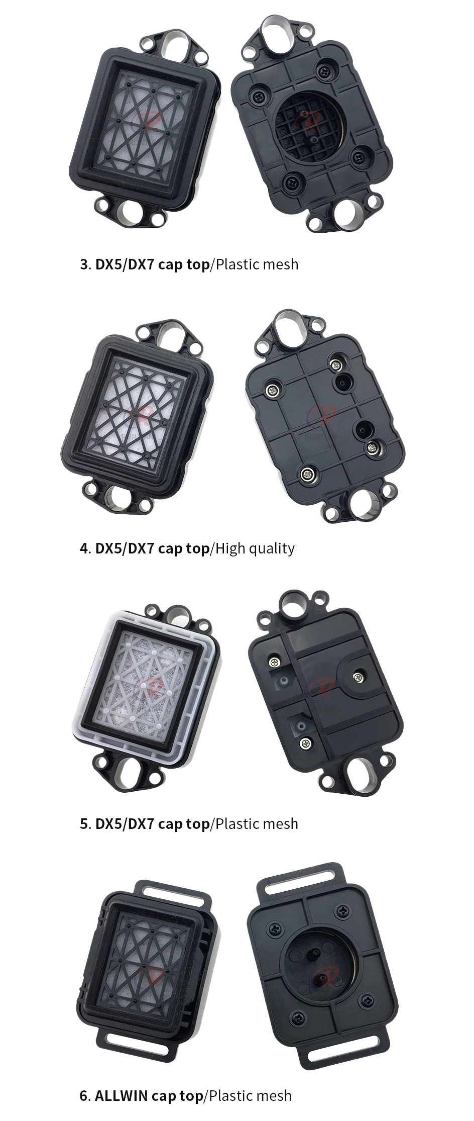 4er-Set Capping-Station für Epson DX5 DX7 I3200 4720 XP600 TX800 Druckköpfe für Allwin Xuli SkyColor X-Roland DTF UV Drucker Capping-Top – Detail 4