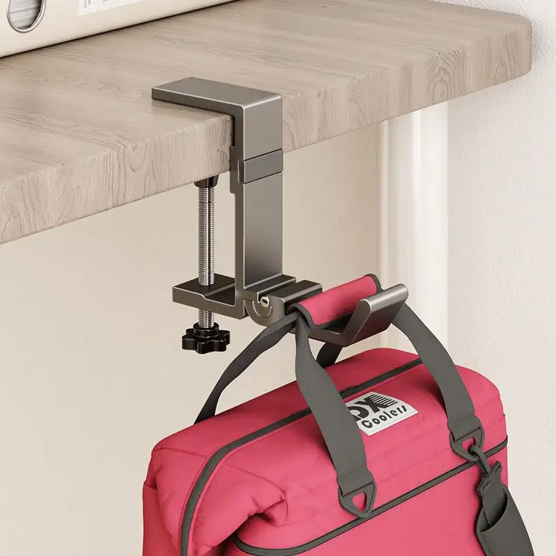 1/2PCS Adjustable Desk Edge Hook Punch-free Removable Hanging Hanger for Handbag Purse Office Home Desktop Organization